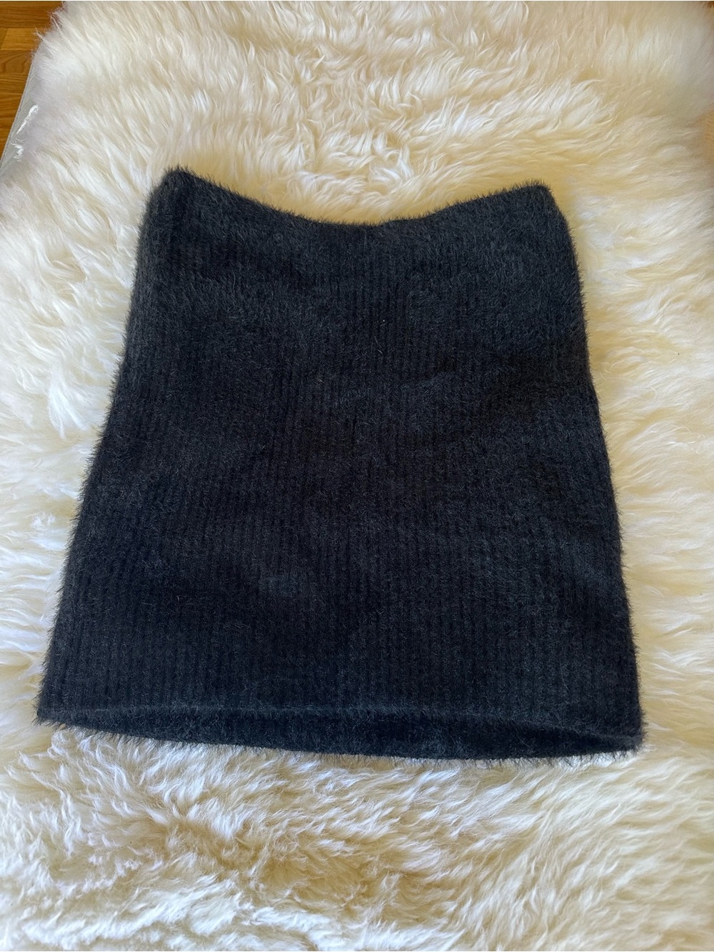 art class Black Fuzzy Knit kids Skirt